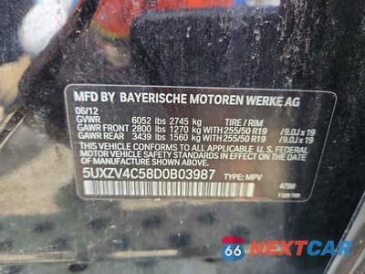 Zdjęcie 13 z 13 samochodu: 2013 BMW X5 XDRIVE35I VIN:5UXZV4C58D0B03987 - miniatura