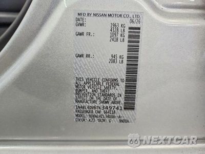 Zdjęcie 12 z 12 samochodu: 2026 NISSAN ALTIMA SV VIN:1N4BL4DV6TN349741 - miniatura