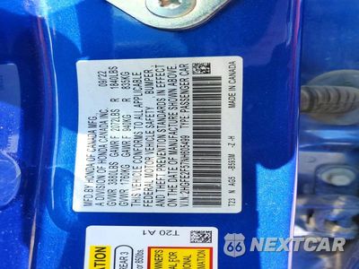 Zdjęcie 12 z 12 samochodu: 2022 HONDA CIVIC SPORT VIN:2HGFE2F57NH605499 - miniatura