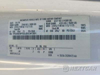 Zdjęcie 12 z 12 samochodu: 2018 FORD E450 DELIVERY TRUCK VIN:1FDXE4FS3JDC41301 - miniatura
