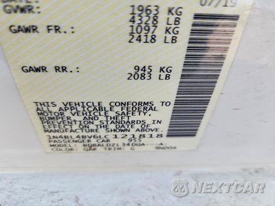 Zdjęcie 13 z 13 samochodu: 2020 NISSAN ALTIMA 2.5 S VIN:1N4BL4BV6LC121818 - miniatura