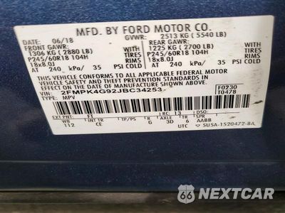 Zdjęcie 13 z 13 samochodu: 2018 FORD EDGE SE VIN:2FMPK4G92JBC34253 - miniatura