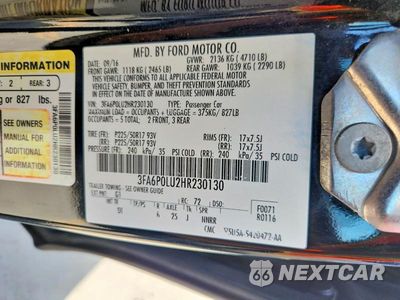 Zdjęcie 12 z 12 samochodu: 2017 FORD FUSION SE HYBRID VIN:3FA6P0LU2HR230130 - miniatura