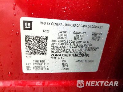 Zdjęcie 13 z 13 samochodu: 2021 CHEVROLET EQUINOX PREMIER VIN:2GNAXXEV7M6138491 - miniatura