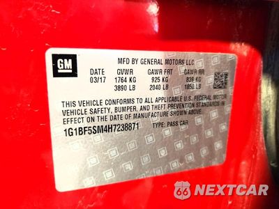 Zdjęcie 12 z 12 samochodu: 2017 CHEVROLET CRUZE PREMIER VIN:1G1BF5SM4H7238871 - miniatura