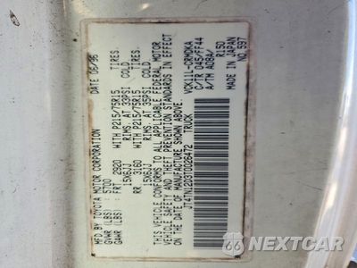 Zdjęcie 12 z 12 samochodu: 1996 TOYOTA T100 DX VIN:JT4TN12D3T0026472 - miniatura