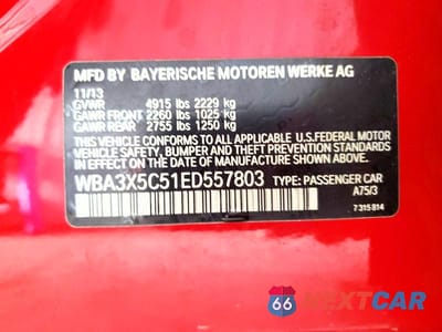 Zdjęcie 12 z 12 samochodu: 2014 BMW 328 XIGT VIN:WBA3X5C51ED557803 - miniatura