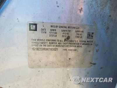 Zdjęcie 12 z 12 samochodu: 2017 CHEVROLET CRUZE LS VIN:1G1BC5SM9H7183021 - miniatura