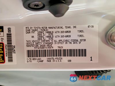 Zdjęcie 12 z 12 samochodu: 2026 TOYOTA TUNDRA PLATINUM HV VIN:5TFWC5DB8TX145874 - miniatura