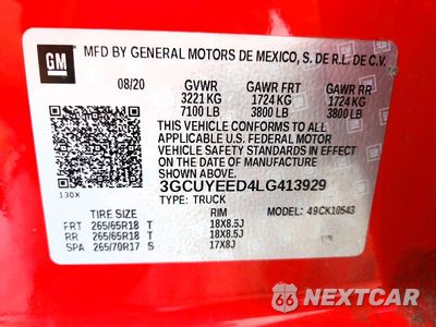 Zdjęcie 13 z 13 samochodu: 2020 CHEVROLET SILVERADO K1500 RST VIN:3GCUYEED4LG413929 - miniatura