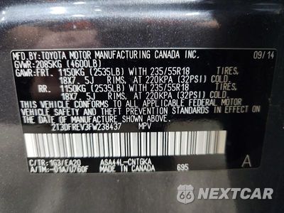 Zdjęcie 13 z 13 samochodu: 2015 TOYOTA RAV4 LIMITED VIN:2T3DFREV3FW238437 - miniatura