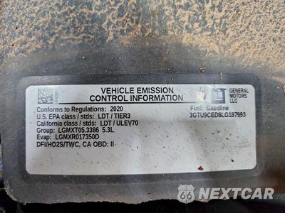 Zdjęcie 12 z 12 samochodu: 2020 GMC SIERRA K1500 ELEVATION VIN:3GTU9CED8LG187993 - miniatura