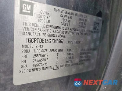 Zdjęcie 12 z 12 samochodu: 2016 CHEVROLET COLORADO Z71 VIN:1GCPTDE15G1346967 - miniatura
