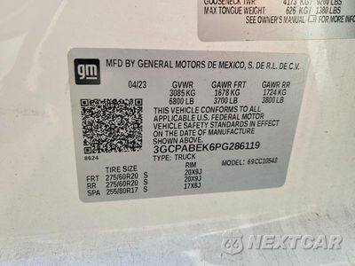 Zdjęcie 12 z 12 samochodu: 2023 CHEVROLET SILVERADO C1500 CUSTOM VIN:3GCPABEK6PG286119 - miniatura