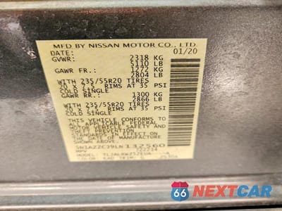 Zdjęcie 14 z 14 samochodu: 2020 NISSAN MURANO SL VIN:5N1AZ2CJ9LN132560 - miniatura