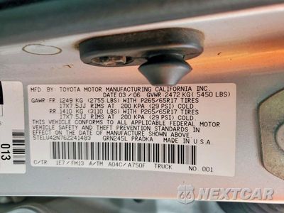 Zdjęcie 13 z 13 samochodu: 2006 TOYOTA TACOMA V6 VIN:5TELU42N76Z241483 - miniatura