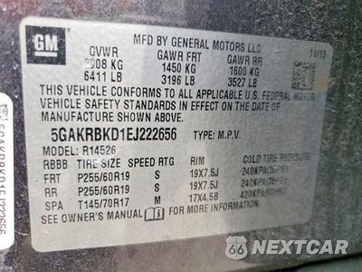 Zdjęcie 13 z 13 samochodu: 2014 BUICK ENCLAVE VIN:5GAKRBKD1EJ222656 - miniatura