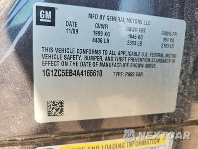 Zdjęcie 12 z 12 samochodu: 2010 CHEVROLET MALIBU 1LT VIN:1G1ZC5EB4A4165610 - miniatura