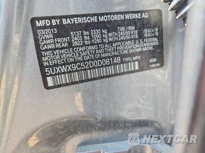 Zdjęcie 14 z 14 samochodu: 2013 BMW X3 XDRIVE28I VIN:5UXWX9C52D0D08148 - miniatura