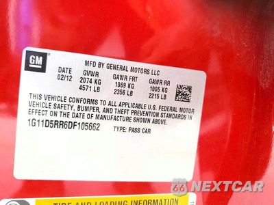 Zdjęcie 12 z 12 samochodu: 2013 CHEVROLET MALIBU 1LT VIN:1G11D5RR6DF105662 - miniatura