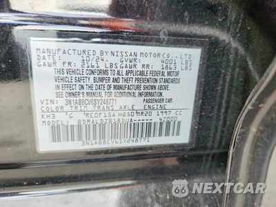 Zdjęcie 13 z 13 samochodu: 2025 NISSAN SENTRA SV VIN:3N1AB8CV6SY248771 - miniatura
