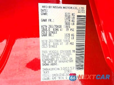 Zdjęcie 15 z 15 samochodu: 2022 NISSAN TITAN SV VIN:1N6AA1EF1NN100152 - miniatura
