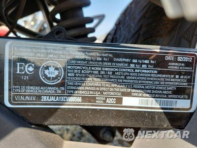 Zdjęcie 9 z 9 samochodu: 2012 CAN-AM SPYDER ROA VIN:2BXJALA1XCV000566 - miniatura