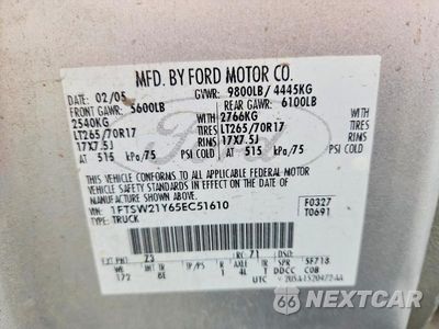 Zdjęcie 12 z 12 samochodu: 2005 FORD F250 SUPER DUTY VIN:1FTSW21Y65EC51610 - miniatura