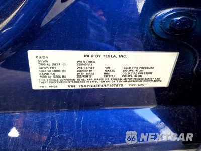 Zdjęcie 12 z 12 samochodu: 2024 TESLA MODEL Y VIN:7SAYGDEE4RF197878 - miniatura