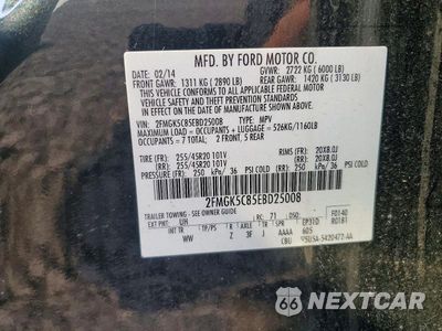 Zdjęcie 14 z 14 samochodu: 2014 FORD FLEX SEL VIN:2FMGK5C85EBD25008 - miniatura