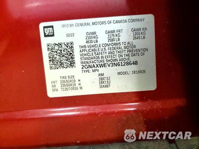 Zdjęcie 12 z 12 samochodu: 2022 CHEVROLET EQUINOX RS VIN:2GNAXWEV3N6128648 - miniatura