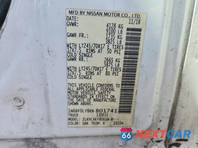 Zdjęcie 12 z 12 samochodu: 2019 NISSAN NV 2500 HD SV VIN:1N6BF0LY8KN801741 - miniatura