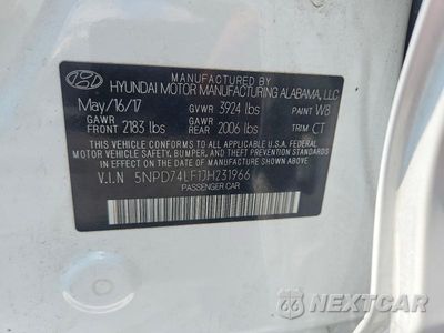 Zdjęcie 12 z 12 samochodu: 2018 HYUNDAI ELANTRA SE VIN:5NPD74LF1JH231966 - miniatura