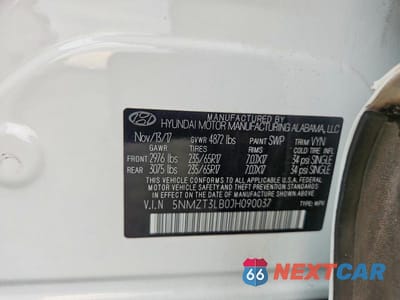 Zdjęcie 12 z 12 samochodu: 2018 HYUNDAI SANTA FE SPORT 2.4L VIN:5NMZT3LB0JH090037 - miniatura