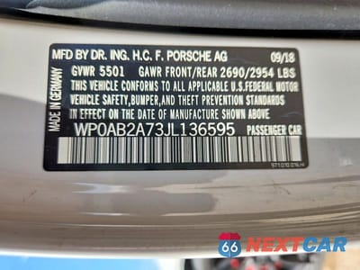 Zdjęcie 12 z 12 samochodu: 2018 PORSCHE PANAMERA 4S VIN:WP0AB2A73JL136595 - miniatura