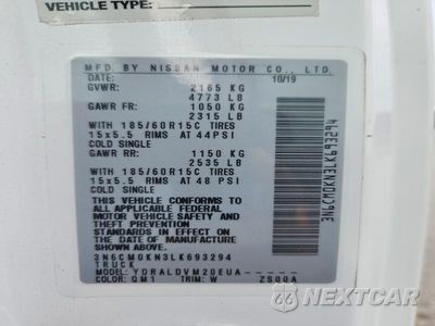 Zdjęcie 13 z 13 samochodu: 2020 NISSAN NV200 S VIN:3N6CM0KN3LK693294 - miniatura