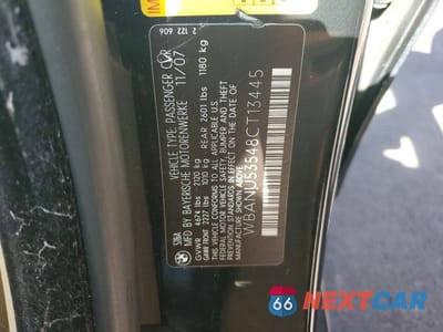 Zdjęcie 12 z 12 samochodu: 2008 BMW 5 SERIES I VIN:WBANU53548CT13445 - miniatura
