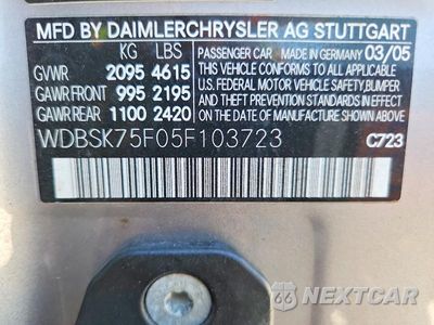 Zdjęcie 12 z 12 samochodu: 2005 MERCEDES-BENZ SL 500 VIN:WDBSK75F05F103723 - miniatura
