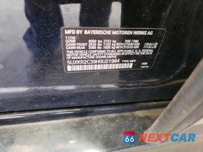 Zdjęcie 13 z 13 samochodu: 2017 BMW X5 SDRIVE35I VIN:5UXKR2C39H0U21984 - miniatura