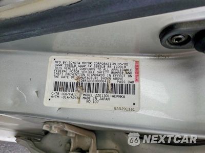 Zdjęcie 12 z 12 samochodu: 2003 TOYOTA COROLLA LE VIN:JTDBR32E830006416 - miniatura