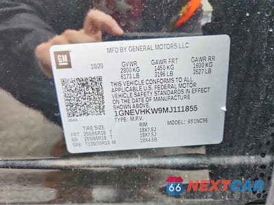Zdjęcie 14 z 14 samochodu: 2021 CHEVROLET TRAVERSE LT VIN:1GNEVHKW9MJ111855 - miniatura