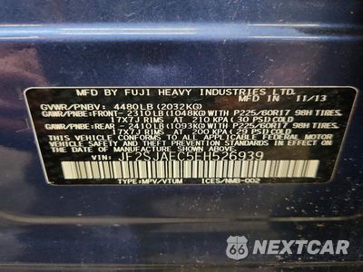 Zdjęcie 13 z 13 samochodu: 2014 SUBARU FORESTER 2.5I PREMIUM VIN:JF2SJAEC5EH526939 - miniatura