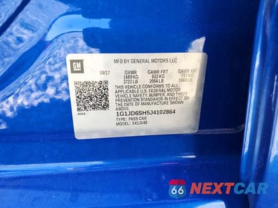 Zdjęcie 12 z 12 samochodu: 2018 CHEVROLET SONIC LT VIN:1G1JD6SH5J4102864 - miniatura