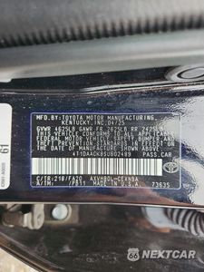 Zdjęcie 12 z 12 samochodu: 2025 TOYOTA CAMRY LE VIN:4T1DAACK8SU602489 - miniatura