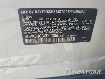 Zdjęcie 13 z 13 samochodu: 2014 BMW X5 XDRIVE35D VIN:5UXKS4C5XE0C06582 - miniatura