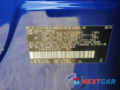 Zdjęcie 13 z 13 samochodu: 2014 TOYOTA RAV4 XLE VIN:2T3RFREV2EW220130 - miniatura