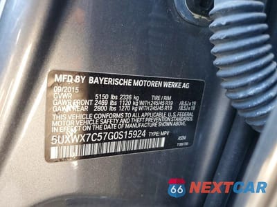 Zdjęcie 13 z 13 samochodu: 2016 BMW X3 XDRIVE35I VIN:5UXWX7C57G0S15924 - miniatura