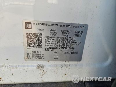 Zdjęcie 14 z 14 samochodu: 2022 CHEVROLET EQUINOX LT VIN:3GNAXUEV1NS218936 - miniatura