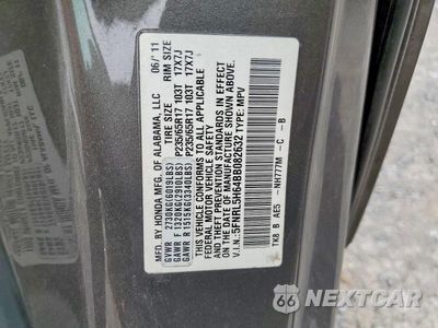 Zdjęcie 13 z 13 samochodu: 2011 HONDA ODYSSEY EXL VIN:5FNRL5H64BB082632 - miniatura