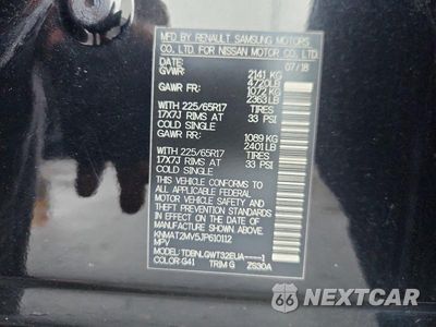 Zdjęcie 12 z 12 samochodu: 2018 NISSAN ROGUE SV VIN:KNMAT2MV5JP610112 - miniatura
